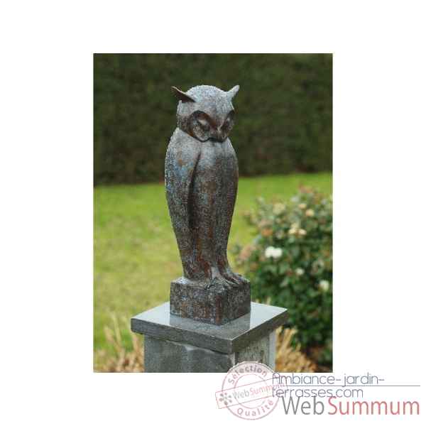 Statue bronze hibou -B94533