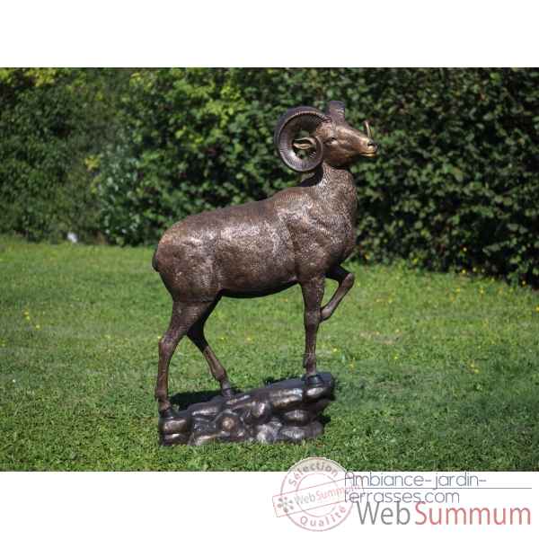 Statue bronze mouflon -B1295