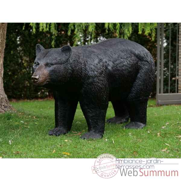 Statue bronze ours -B1277