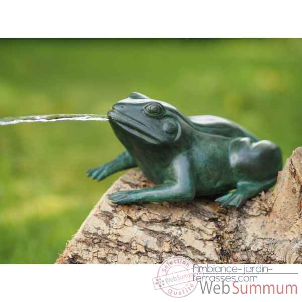 Statue en bronze grenouille vert thermobrass -an0243br-v-f