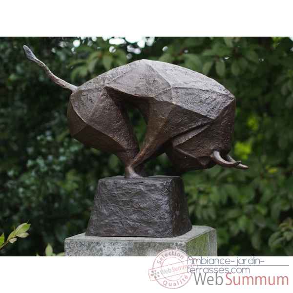 Statuette bronze taureau moderne 48cm