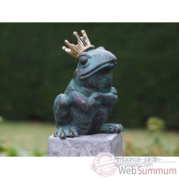 Statuette grenouille royale bronze -AN1322BR-V-F