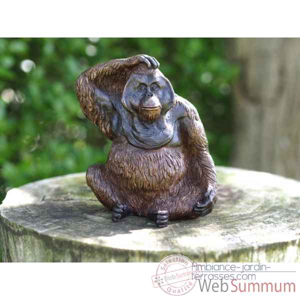 Statuette orang utan bronze -BS1411B
