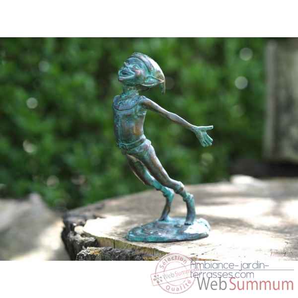 Statuette pixie bras en arriere bronze -BS1406V
