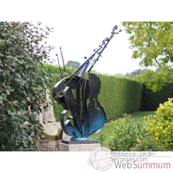 Statuette sculpture moderne \'cello\' (violoncelle) bronze -AN2289BR-HP