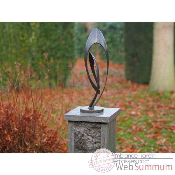 Statuette sculpture moderne \'endless\' petite bronze -AN2682BR-BI
