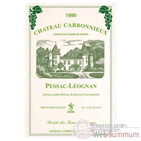 Torchon imprime Chateau Carbonnieux - Pessac-Leognan- 1006