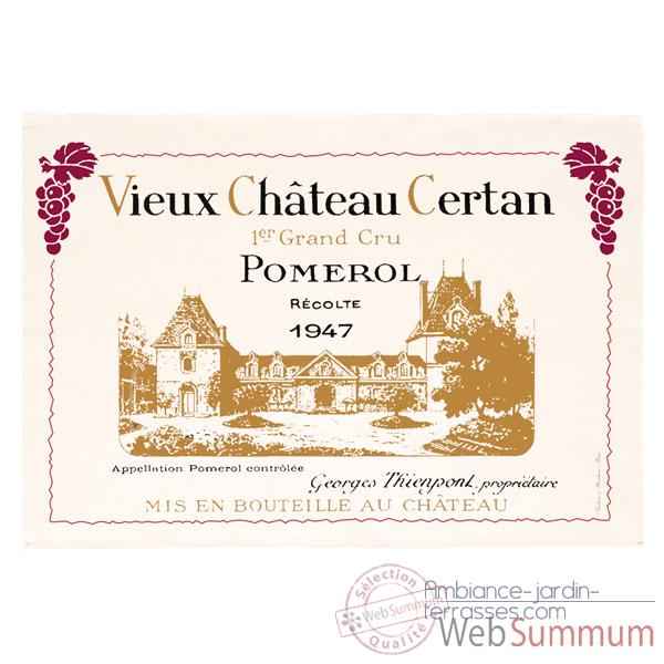 Torchon imprime Vieux Chateau Certan - Pomerol -1041
