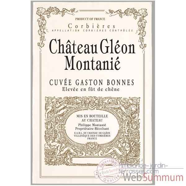 Torchon imprimé Château Gléon Montaniè - Corbières -1004