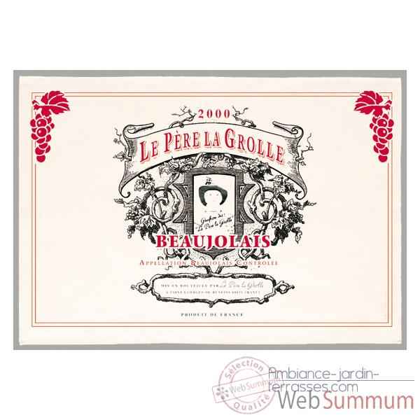 Torchon imprime Pere La Grolle - Beaujolais -1158