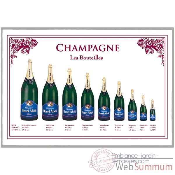 Torchon imprime bouteilles Champagne -1232