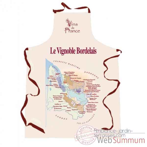 Grand tablier vignoble bordelais Torchons et Bouchons -8492120000