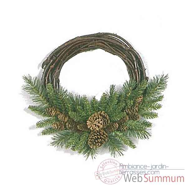 Couronne pine cone grapevine wreath d41cm Van der Gucht -31PC16GV