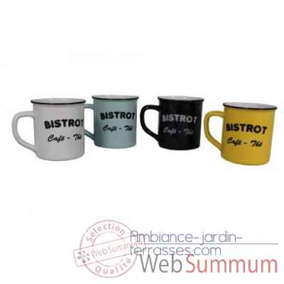 Set 4 mugs bistrot Antic Line -SEB14800