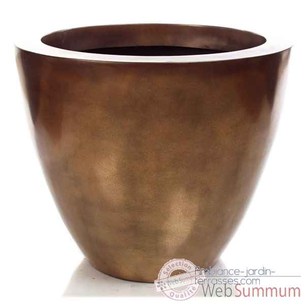 Vases-Modele Karan Planter, surface bronze nouveau-bs3325nb