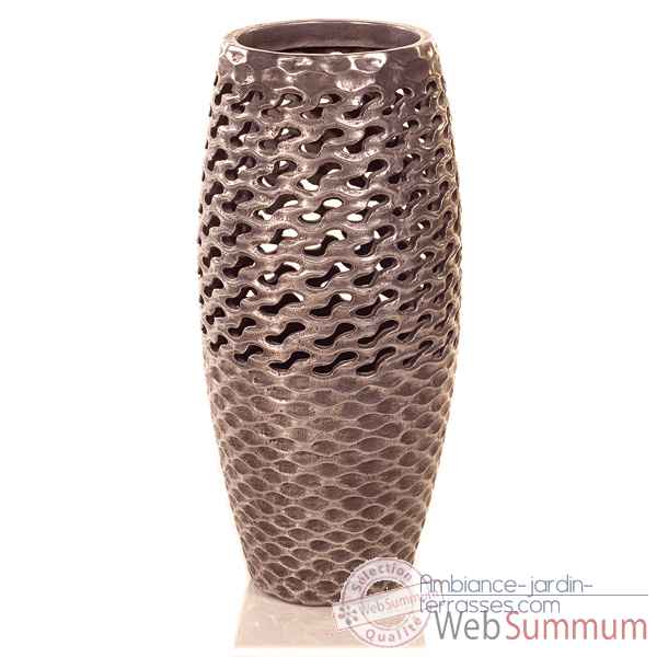 Vases-Modele Coral Vase, surface aluminium-bs3447alu