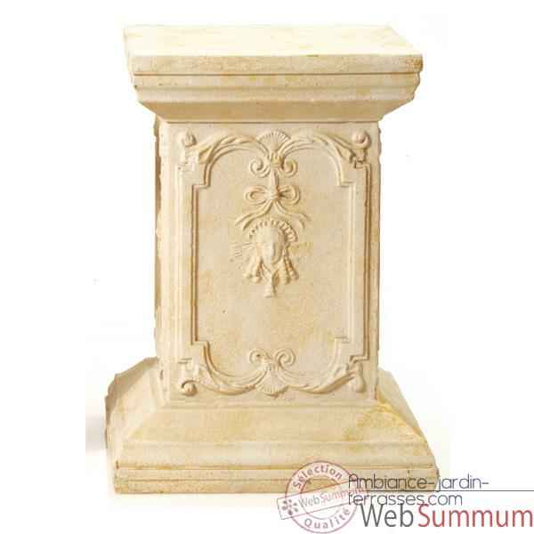 Colonne et Piedestal Queen Anne Podest, marbre vieilli combines or -bs1002wwg