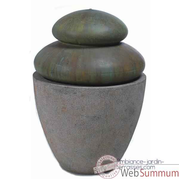 Fontaine Hao Fountain, granite et bronze -bs3501gry -vb