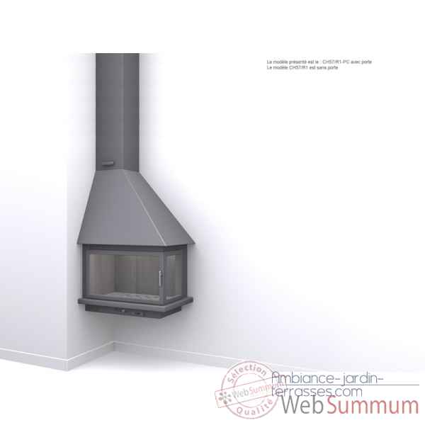 Pour cheminee modele ch57/r1 couleur noire 1 metre de tuyau/cache tuyau suplementaire Focgrup access -9725-3663141