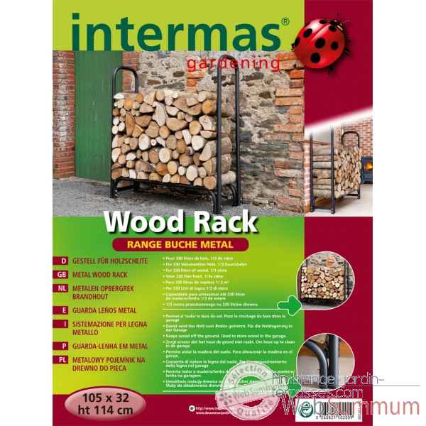 Wood rack (range buches metal) Intermas -150200