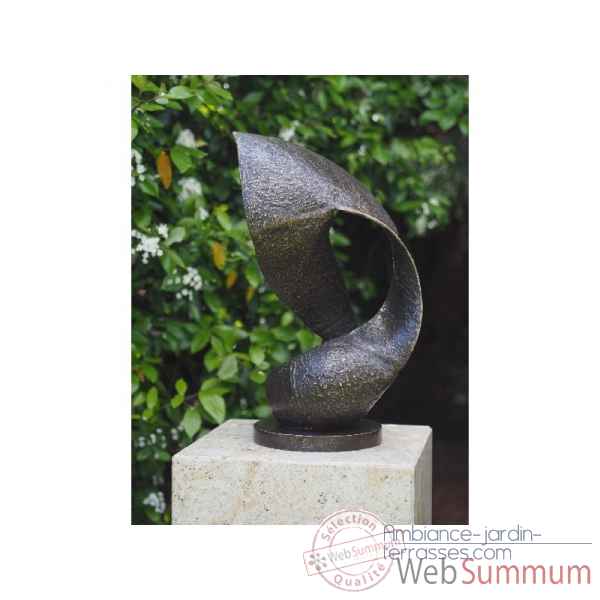 Statue en bronze sculpture moderne wave thermobrass -an0820br-b